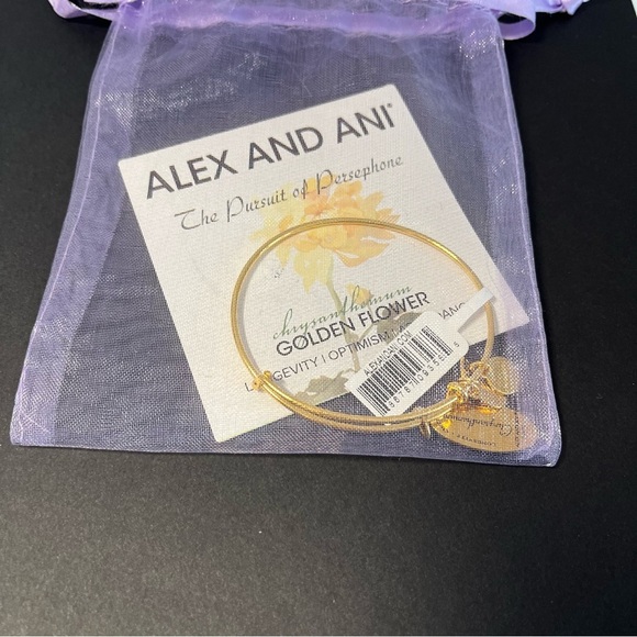 Alex and Ani Golden Flower Bangle. Chrysanthemum. NWT new. Perfect gift - Picture 7 of 8